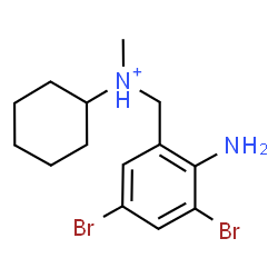 ChemSpider 2D Image | N-(2-Amino-3,5-dibromobenzyl)-N-methylcyclohexanaminium | C14H21Br2N2