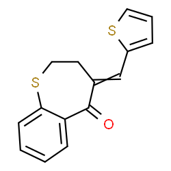 ChemSpider 2D Image | 4-(2-Thienylmethylene)-3,4-dihydro-1-benzothiepin-5(2H)-one | C15H12OS2