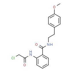 ChemSpider 2D Image | 2-(2-chloroacetamido)-N-[2-(4-methoxyphenyl)ethyl]benzamide | C18H19ClN2O3