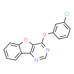 ChemSpider 2D Image | 4-(3-Chlorophenoxy)[1]benzofuro[3,2-d]pyrimidine | C16H9ClN2O2
