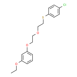 ChemSpider 2D Image | 1-(2-{2-[(4-Chlorophenyl)sulfanyl]ethoxy}ethoxy)-3-ethoxybenzene | C18H21ClO3S