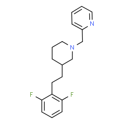 ChemSpider 2D Image | 2-({3-[2-(2,6-Difluorophenyl)ethyl]-1-piperidinyl}methyl)pyridine | C19H22F2N2
