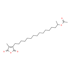 ChemSpider 2D Image | 16-(4-Methyl-2,5-dioxo-2,5-dihydro-3-furanyl)-2-hexadecanyl acetate | C23H38O5
