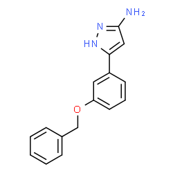 ChemSpider 2D Image | 3-(3-(Benzyloxy)phenyl)-1H-pyrazol-5-amine | C16H15N3O