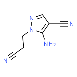ChemSpider 2D Image | 5-Amino-1-(2-cyanoethyl)-1H-pyrazole-4-carbonitrile | C7H7N5