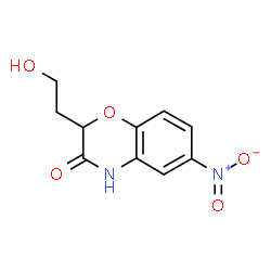 ChemSpider 2D Image | 2-(2-Hydroxyethyl)-6-nitro-2H-1,4-benzoxazin-3(4H)-one | C10H10N2O5