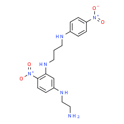 ChemSpider 2D Image | N~1~-(2-Aminoethyl)-4-nitro-N~3~-{3-[(4-nitrophenyl)amino]propyl}-1,3-benzenediamine | C17H22N6O4