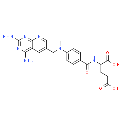 ChemSpider 2D Image | N-(4-{[(2,4-Diaminopyrido[2,3-d]pyrimidin-6-yl)methyl](methyl)amino}benzoyl)glutamic acid | C21H23N7O5