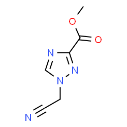 ChemSpider 2D Image | Methyl 1-(cyanomethyl)-1H-1,2,4-triazole-3-carboxylate | C6H6N4O2