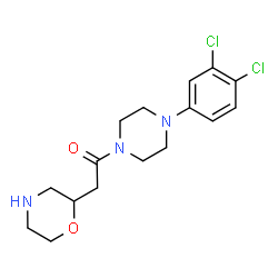 ChemSpider 2D Image | 1-[4-(3,4-Dichlorophenyl)-1-piperazinyl]-2-(2-morpholinyl)ethanone | C16H21Cl2N3O2