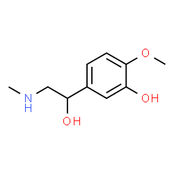 ChemSpider 2D Image | 5-[1-Hydroxy-2-(methylamino)ethyl]-2-methoxyphenol | C10H15NO3