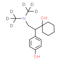 ChemSpider 2D Image | 4-[2-{Bis[(~2~H_3_)methyl]amino}-1-(1-hydroxycyclohexyl)ethyl]phenol | C16H19D6NO2