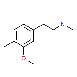 ChemSpider 2D Image | 2-(3-Methoxy-4-methylphenyl)-N,N-dimethylethanamine | C12H19NO
