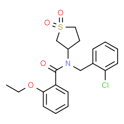 ChemSpider 2D Image | N-(2-Chlorobenzyl)-N-(1,1-dioxidotetrahydro-3-thiophenyl)-2-ethoxybenzamide | C20H22ClNO4S