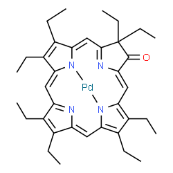 ChemSpider 2D Image | [3,3,7,8,12,13,17,18-Octaethyl-2(3H)-porphyrinonato(2-)-kappa~2~N,N']palladium | C36H44N4OPd