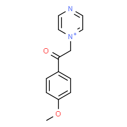 ChemSpider 2D Image | 1-[2-(4-Methoxyphenyl)-2-oxoethyl]pyrazin-1-ium | C13H13N2O2