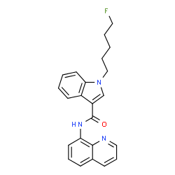 ChemSpider 2D Image | AM2201 8-quinolinyl carboxamide | C23H22FN3O