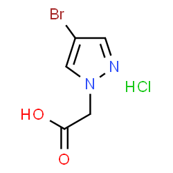 ChemSpider 2D Image | (4-Bromo-1H-pyrazol-1-yl)acetic acid hydrochloride (1:1) | C5H6BrClN2O2