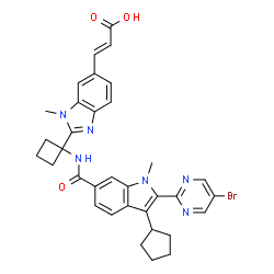 ChemSpider 2D Image | Deleobuvir | C34H33BrN6O3