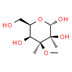 ChemSpider 2D Image | 2,3-Di-C-methyl-3-O-methyl-alpha-D-talopyranose | C9H18O6