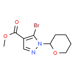 ChemSpider 2D Image | Methyl 5-bromo-1-(tetrahydro-2H-pyran-2-yl)-1H-pyrazole-4-carboxylate | C10H13BrN2O3