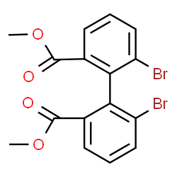 ChemSpider 2D Image | Dimethyl 6,6'-dibromo-2,2'-biphenyldicarboxylate | C16H12Br2O4