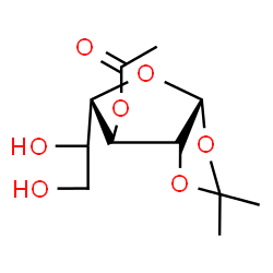 ChemSpider 2D Image | (5xi)-3-O-Acetyl-1,2-O-isopropylidene-beta-L-arabino-hexofuranose | C11H18O7