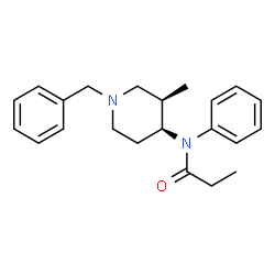 ChemSpider 2D Image | N-[(3R,4S)-1-Benzyl-3-methyl-4-piperidinyl]-N-phenylpropanamide | C22H28N2O