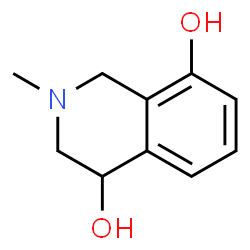 ChemSpider 2D Image | 1,2,3,4-Tetrahydro-2-methyl-4,8-isoquinolinediol | C10H13NO2