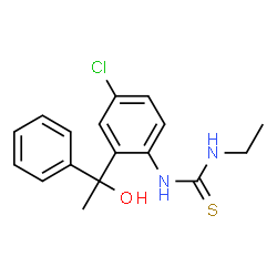 ChemSpider 2D Image | 1-[4-Chloro-2-(1-hydroxy-1-phenylethyl)phenyl]-3-ethylthiourea | C17H19ClN2OS