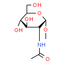 ChemSpider 2D Image | Methyl (5xi)-2-acetamido-2-deoxy-alpha-D-xylo-hexopyranoside | C9H17NO6