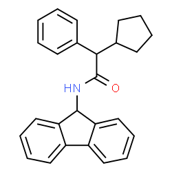 ChemSpider 2D Image | 2-Cyclopentyl-N-(9H-fluoren-9-yl)-2-phenylacetamide | C26H25NO