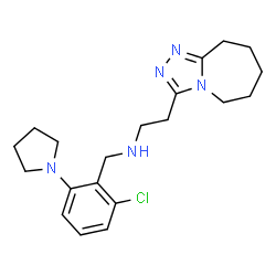 ChemSpider 2D Image | N-[2-Chloro-6-(1-pyrrolidinyl)benzyl]-2-(6,7,8,9-tetrahydro-5H-[1,2,4]triazolo[4,3-a]azepin-3-yl)ethanamine | C20H28ClN5