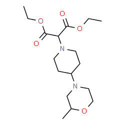 ChemSpider 2D Image | Diethyl [4-(2-methyl-4-morpholinyl)-1-piperidinyl]malonate | C17H30N2O5