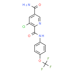 ChemSpider 2D Image | 3-Chloro-N~2~-[4-(trifluoromethoxy)phenyl]-2,5-pyridinedicarboxamide | C14H9ClF3N3O3
