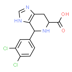ChemSpider 2D Image | 4-(3,4-Dichlorophenyl)-4,5,6,7-tetrahydro-1H-imidazo[4,5-c]pyridine-6-carboxylic acid | C13H11Cl2N3O2