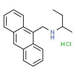 ChemSpider 2D Image | N-(9-Anthrylmethyl)-2-butanamine hydrochloride (1:1) | C19H22ClN