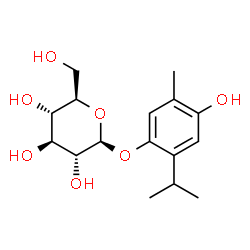ChemSpider 2D Image | 4-Hydroxy-2-isopropyl-5-methylphenyl beta-D-glucopyranoside | C16H24O7