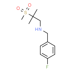 ChemSpider 2D Image | N-(4-Fluorobenzyl)-2-methyl-2-(methylsulfonyl)-1-propanamine | C12H18FNO2S