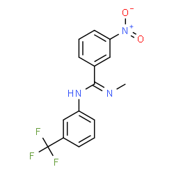 ChemSpider 2D Image | N'-Methyl-3-nitro-N-[3-(trifluoromethyl)phenyl]benzenecarboximidamide | C15H12F3N3O2