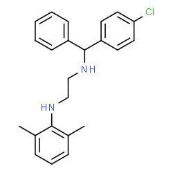 ChemSpider 2D Image | N-[(4-Chlorophenyl)(phenyl)methyl]-N'-(2,6-dimethylphenyl)-1,2-ethanediamine | C23H25ClN2