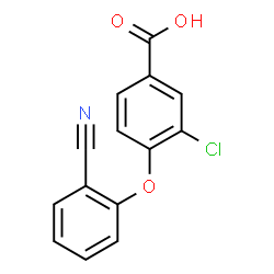 ChemSpider 2D Image | 3-Chloro-4-(2-cyanophenoxy)benzoic acid | C14H8ClNO3