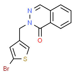 ChemSpider 2D Image | 2-[(5-Bromo-3-thienyl)methyl]-1(2H)-phthalazinone | C13H9BrN2OS