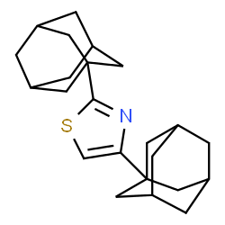 ChemSpider 2D Image | 2,4-Di(adamantan-1-yl)-1,3-thiazole | C23H31NS