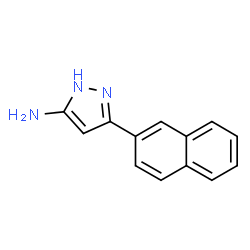 ChemSpider 2D Image | 3-(2-Naphthyl)-1H-pyrazol-5-amine | C13H11N3