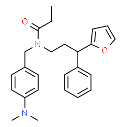 ChemSpider 2D Image | N-[4-(Dimethylamino)benzyl]-N-[3-(2-furyl)-3-phenylpropyl]propanamide | C25H30N2O2