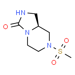 ChemSpider 2D Image | (8aS)-7-(Methylsulfonyl)hexahydroimidazo[1,5-a]pyrazin-3(2H)-one | C7H13N3O3S