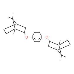 ChemSpider 2D Image | 2,2'-[1,4-Phenylenebis(oxy)]bis(1,7,7-trimethylbicyclo[2.2.1]heptane) | C26H38O2