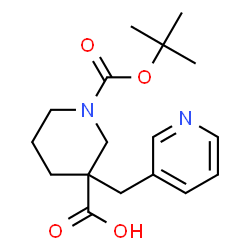 ChemSpider 2D Image | 1-(1,1-Dimethylethyl) 3-(3-pyridinylmethyl)-1,3-piperidinedicarboxylate | C17H24N2O4