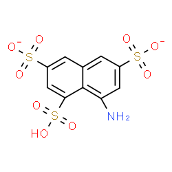 ChemSpider 2D Image | 4-Amino-5-sulfo-2,7-naphthalenedisulfonate | C10H7NO9S3